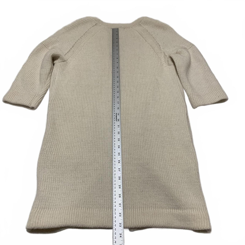 Banana Republic Women's Size L Cream Italian Yarn Cardigan Knit Long  Sweater