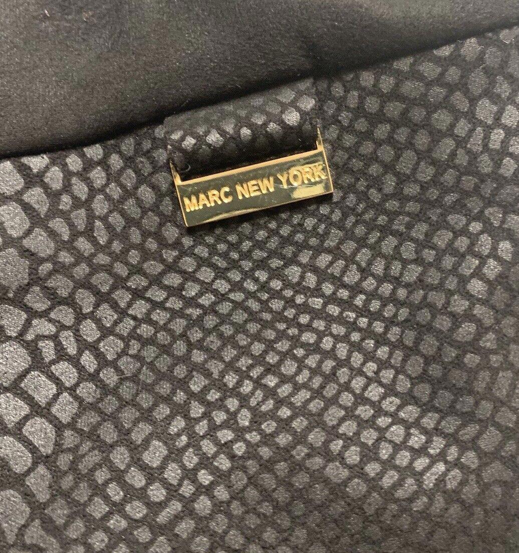 Andrew Marc NY Women's M Pull On Snake Print Black Pants