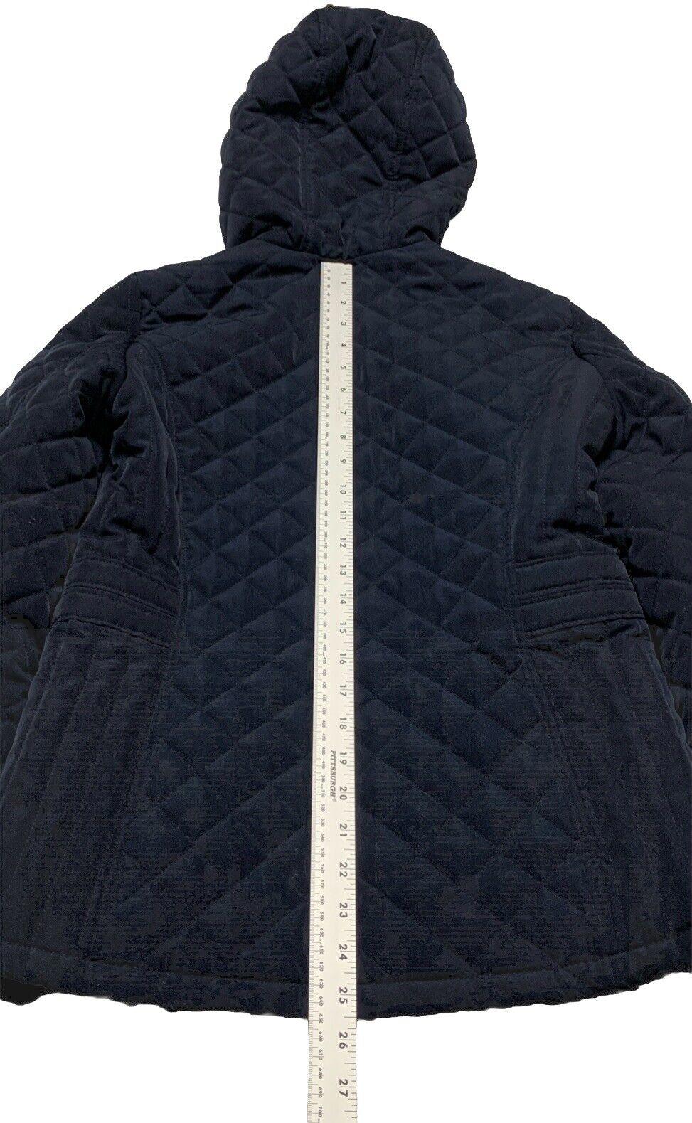 Laundry by Shelli Segal Women’s Size Small Navy Blue Hooded Coat Jacket Zipper