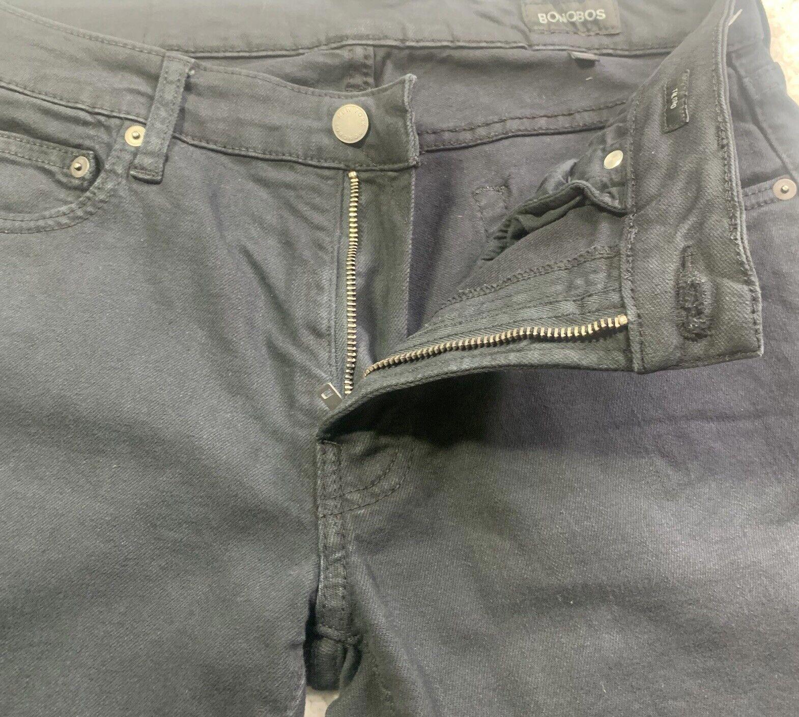 Bonobos Jeans Men's 31/30 Black Slim Straight Leg Stretch