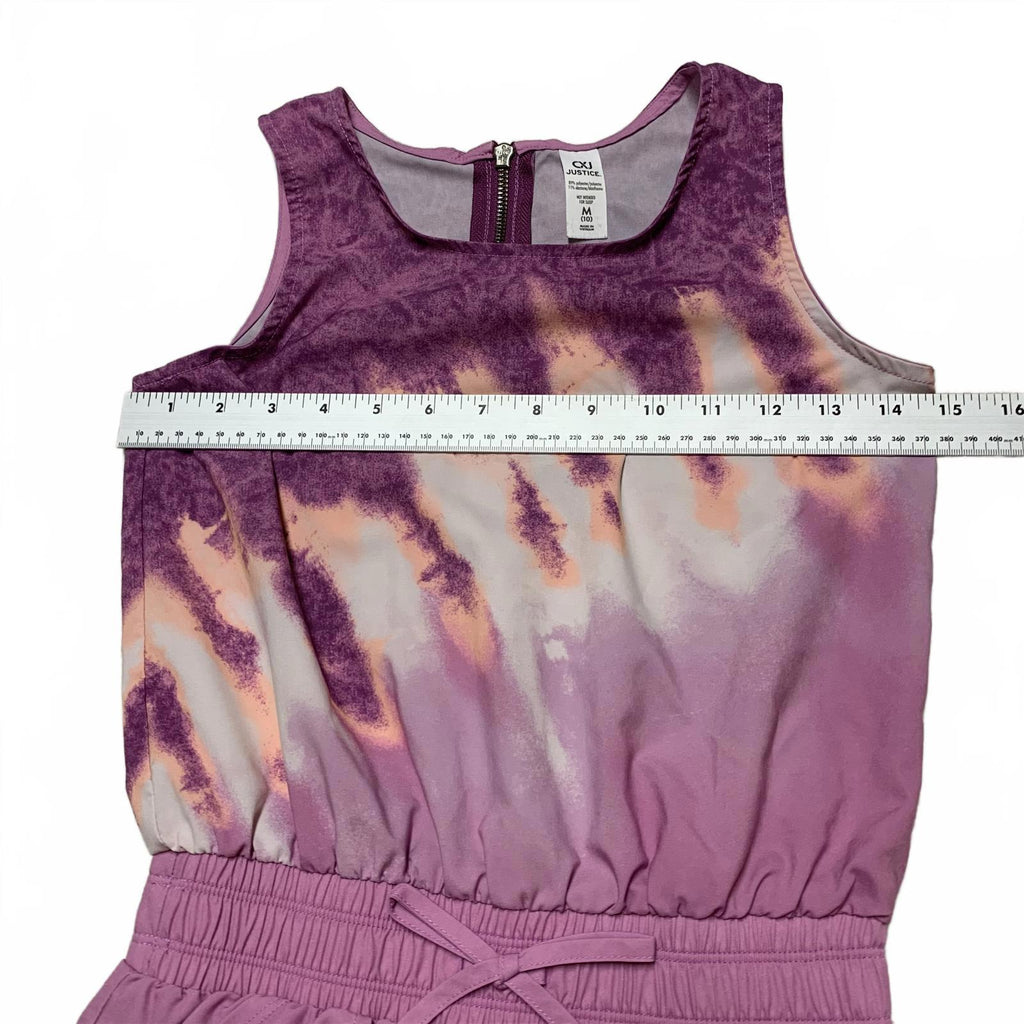 CXJ Justice Girls Sz Medium (10) Purple Tie-Dye Short Jumper