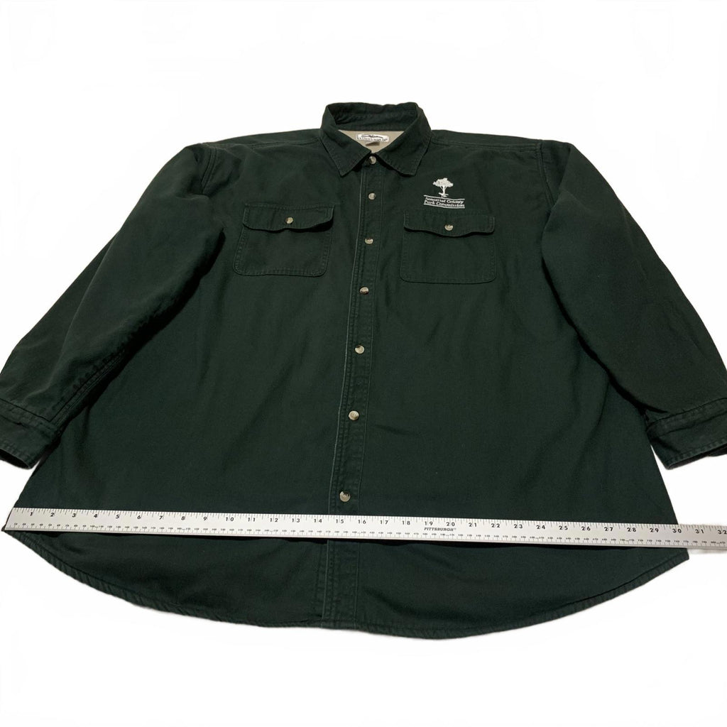 Vintage Tri Mountain Men's Green Fleece Jacket 3XL RN88051 Outdoor Workwear Y2K