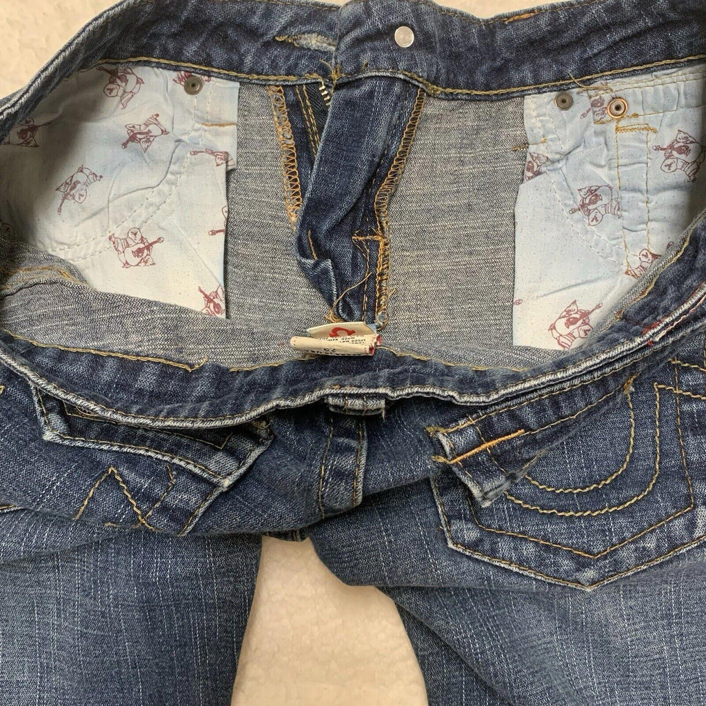True Religion Skinny Jeans Women's Sz 29 Blue Back Flap
