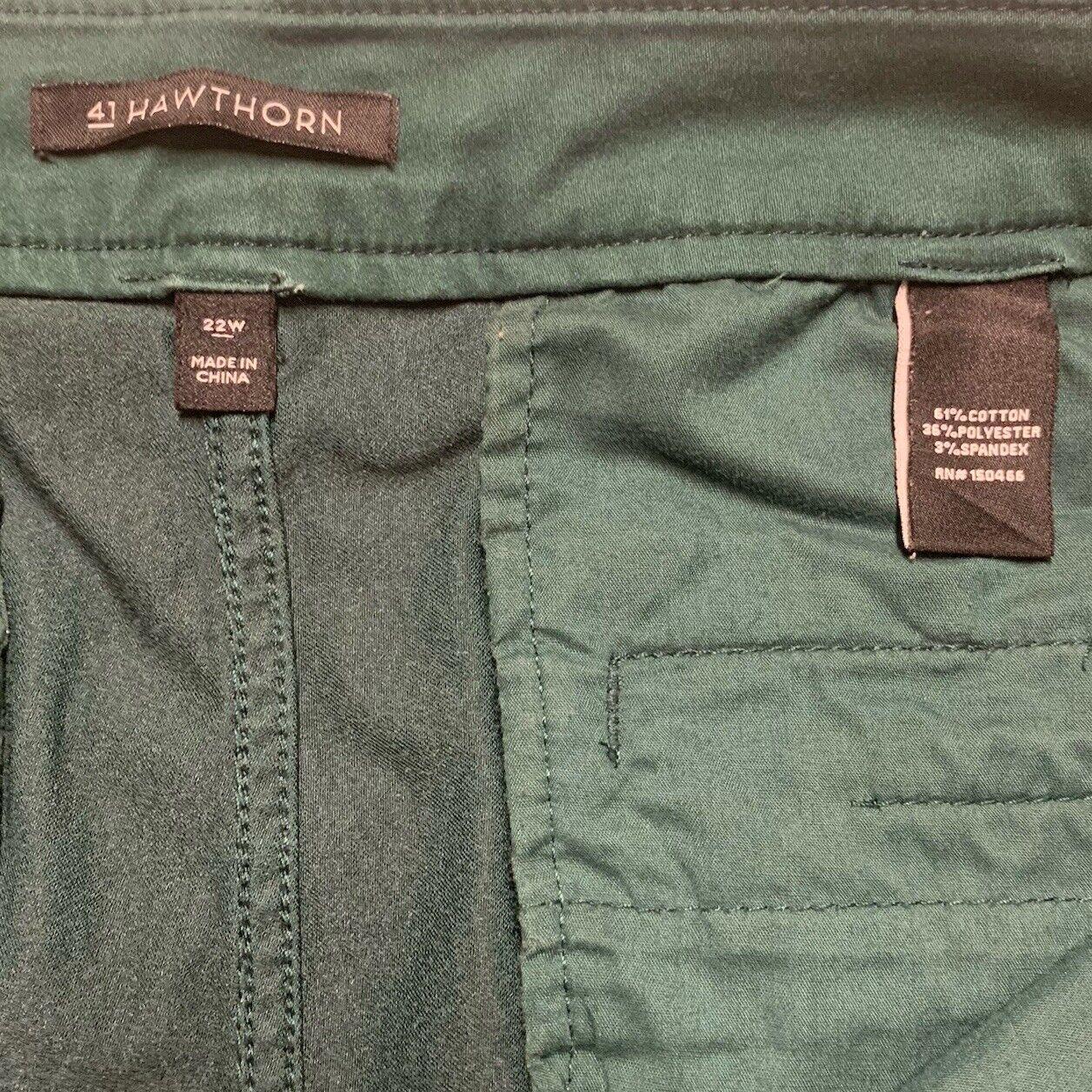 41 Hawthorn Jeans  Women's Size 22W Green  Slant Side