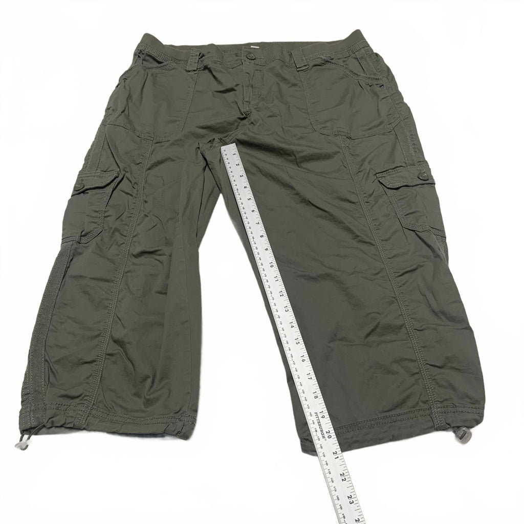 Style & Co. Women's Size 16 Olive Green Cargo Capris Pants W37 Stretch