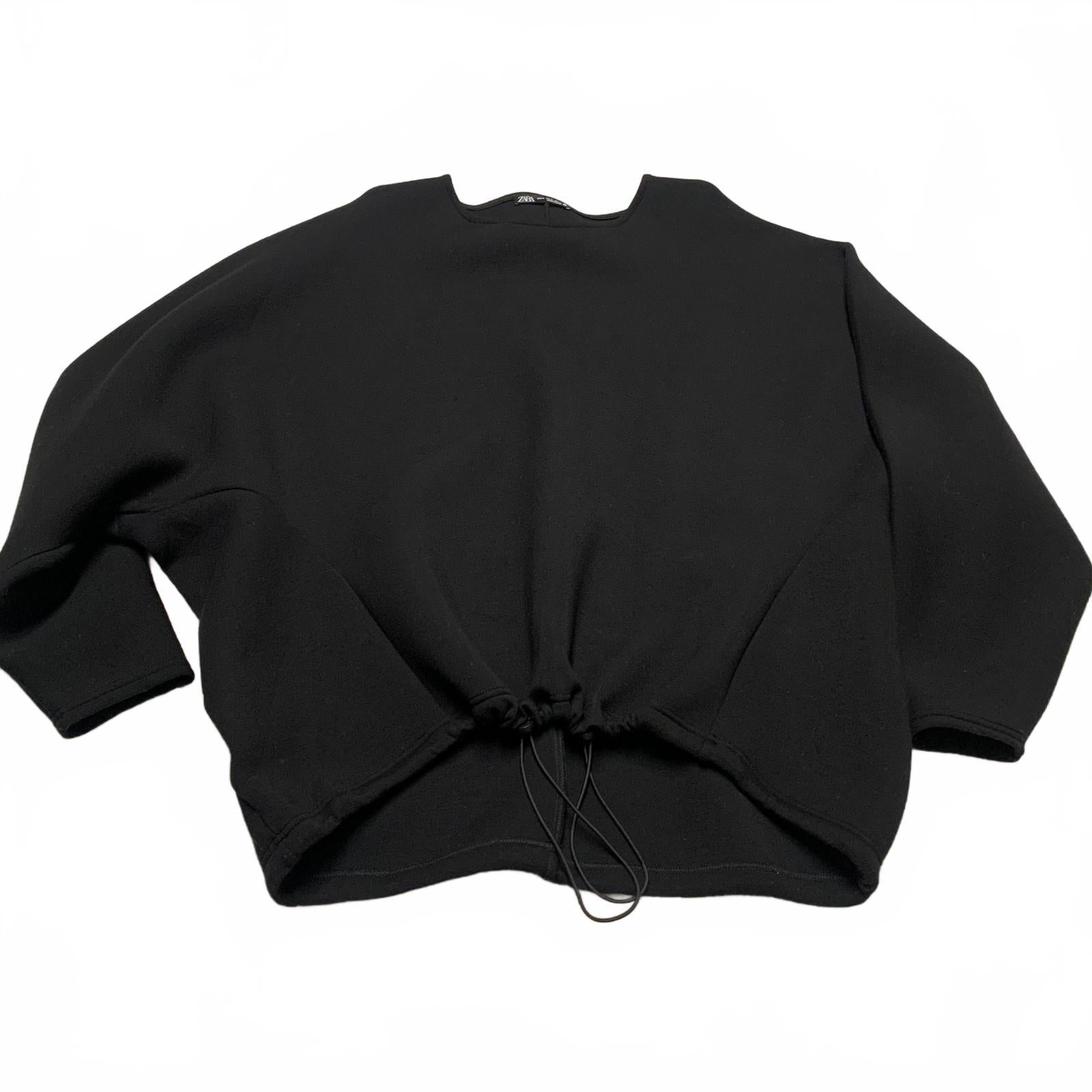 Zara Women’s X-Large Black Cropped Sweatshirt