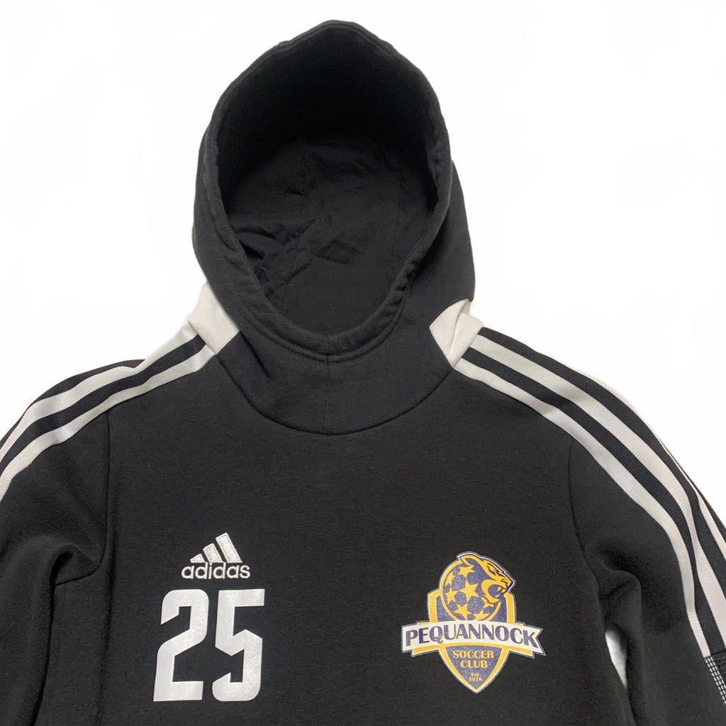 Adidas Youth Medium Black Soccer Club Hoodie Pequanock No 25