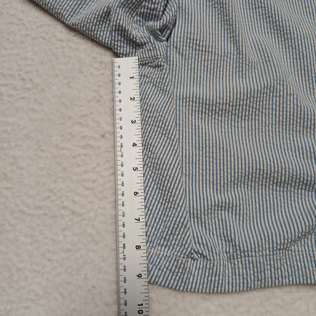 Abercrombie & Fitch Men's Sz 31 Blue White Striped Chino Shorts Nautical W30.5