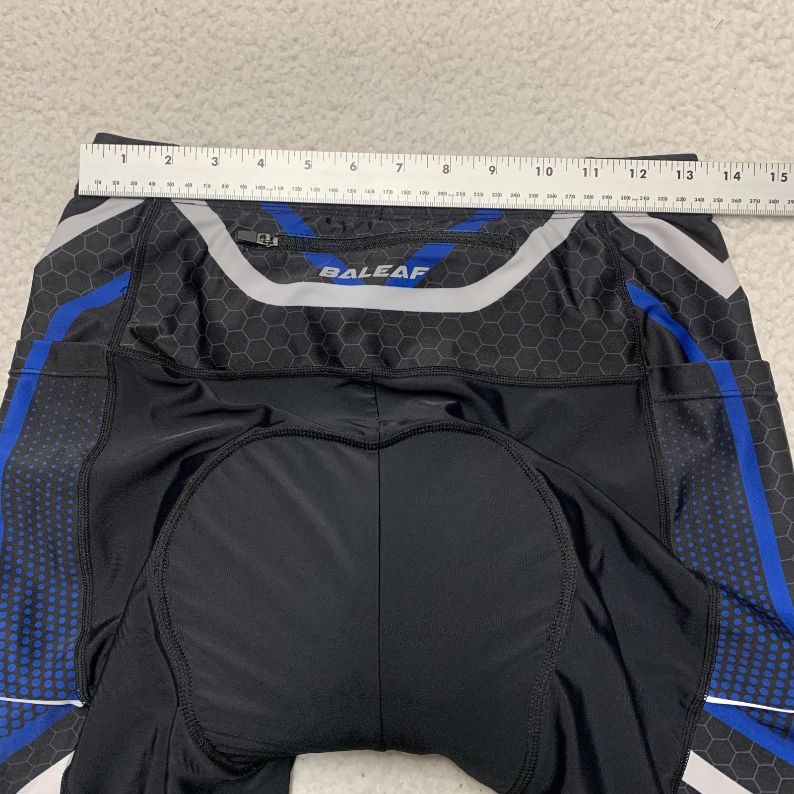 BALEAF Men's Size Large Blue Black Padded Cycling Shorts