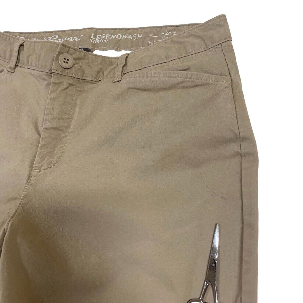 Eddie Bauer Pants Women's Size 12 Khaki Curvy  Crop Chino Straight W33.5x23.5L