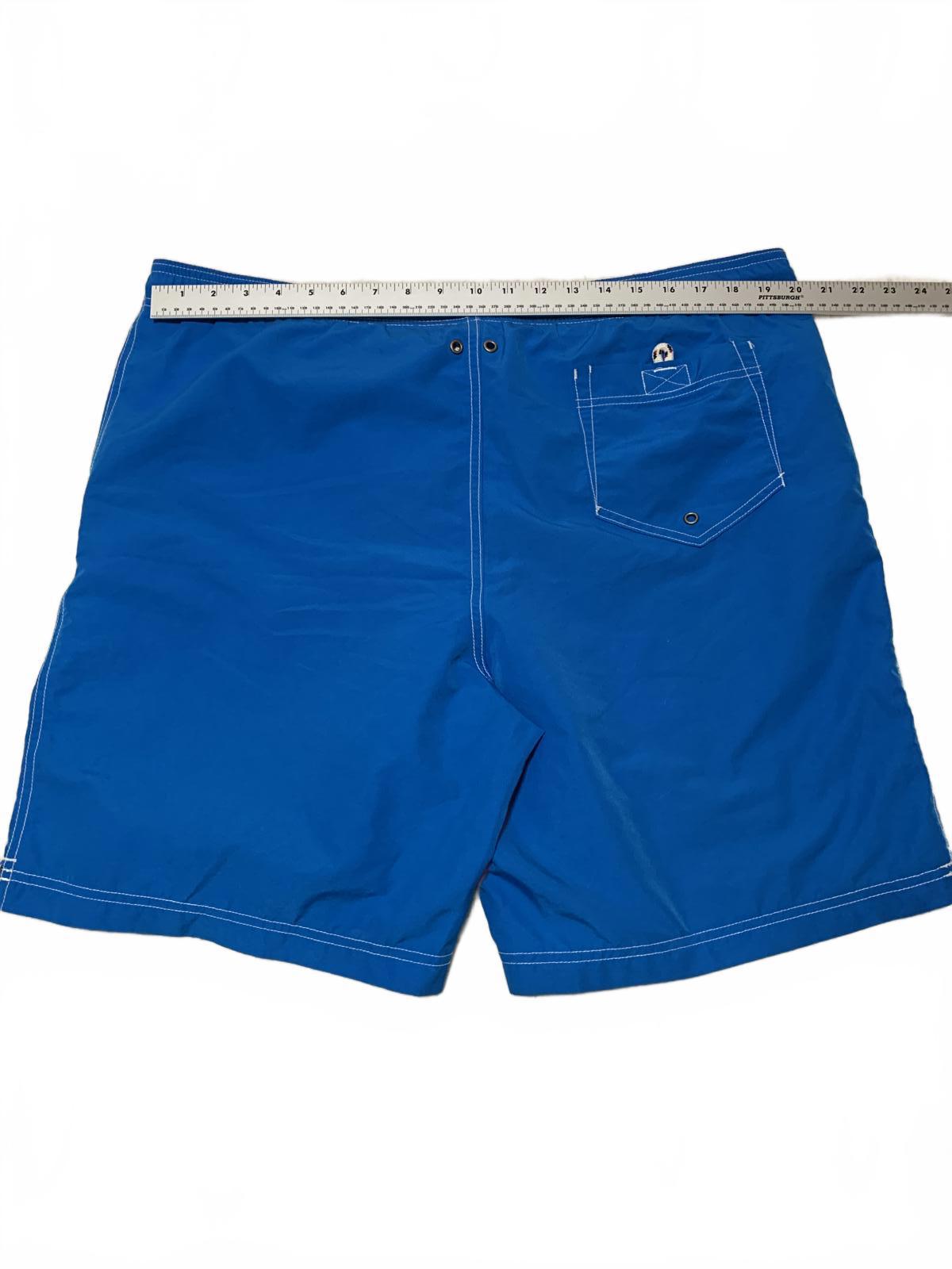 Lands End Men's Size L 36-38 Blue Swim Trunks Drawstring Waist