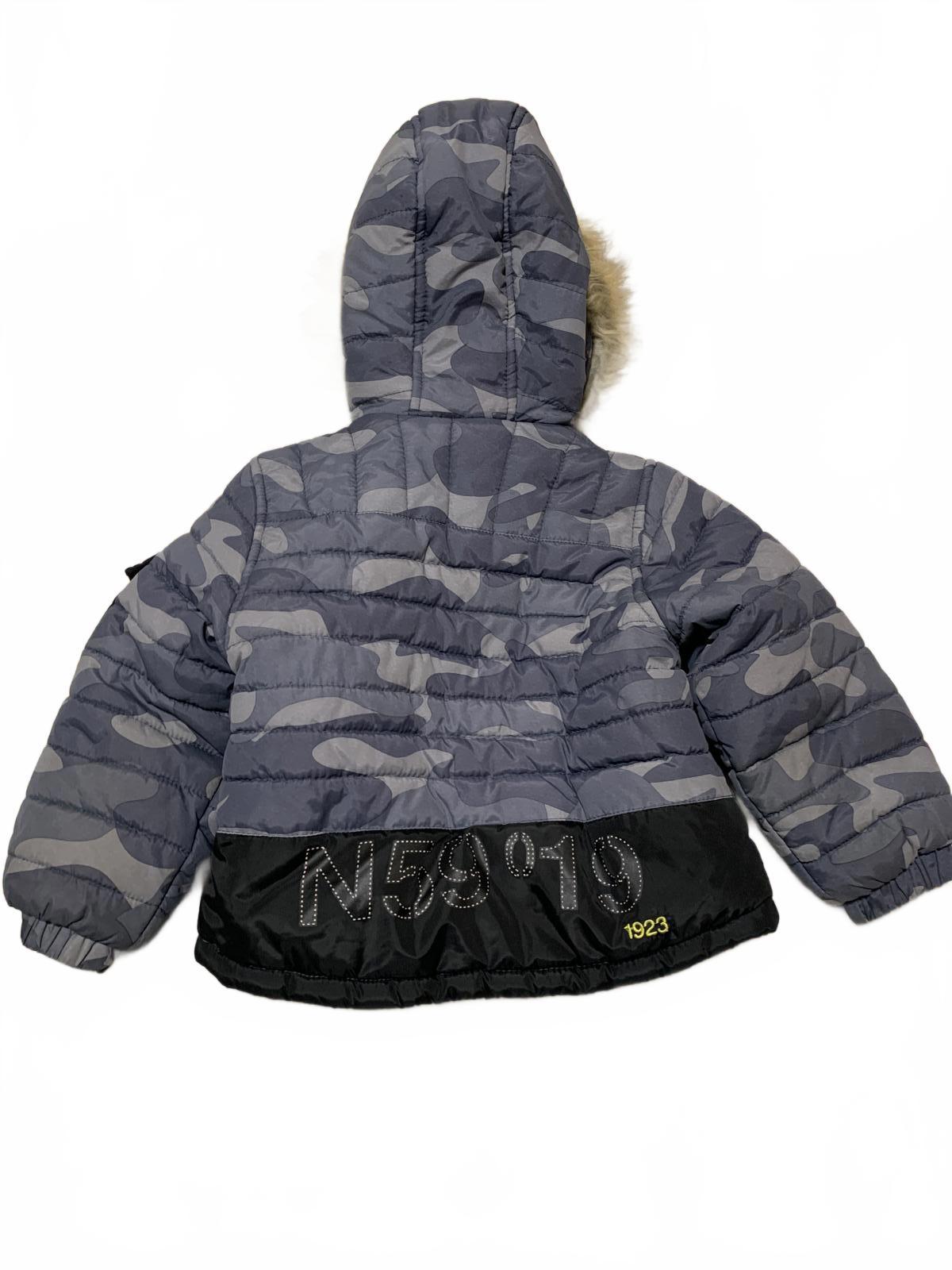 London Fog Kids Size 3T Black Fleece-Lined Winter Coat Faux Removqble Fur Hood