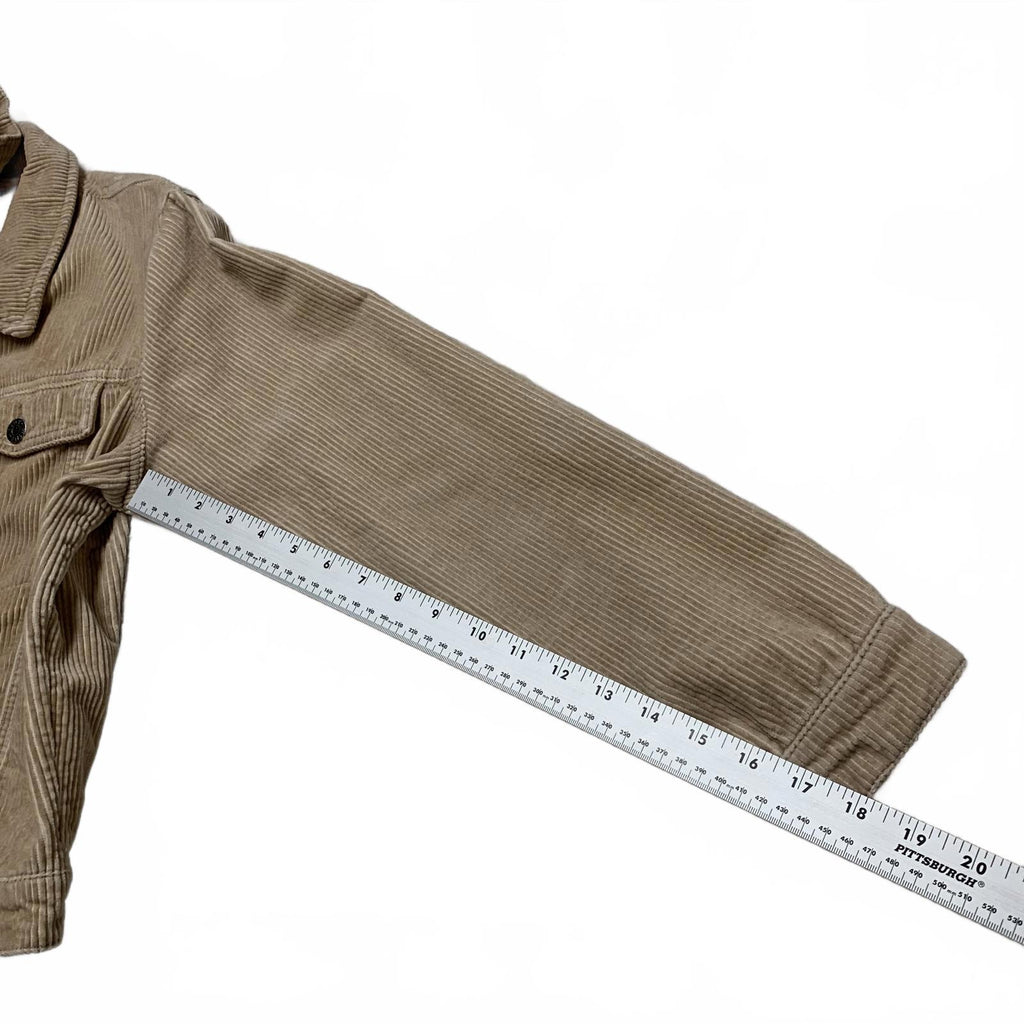 Jacqueline de Yong Women's Sz L/XL  42 Beige Corduroy Cropped Jacket