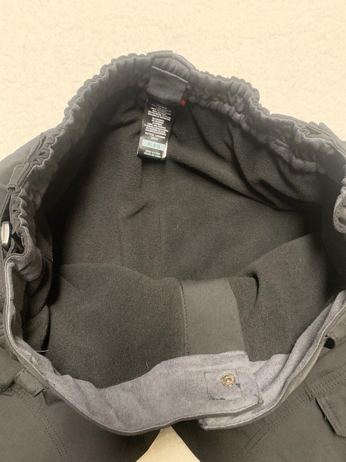 Gerry Snow Ski Pants  Black XL EG Fleece Lined Stretch Pockets Adjustable Waist