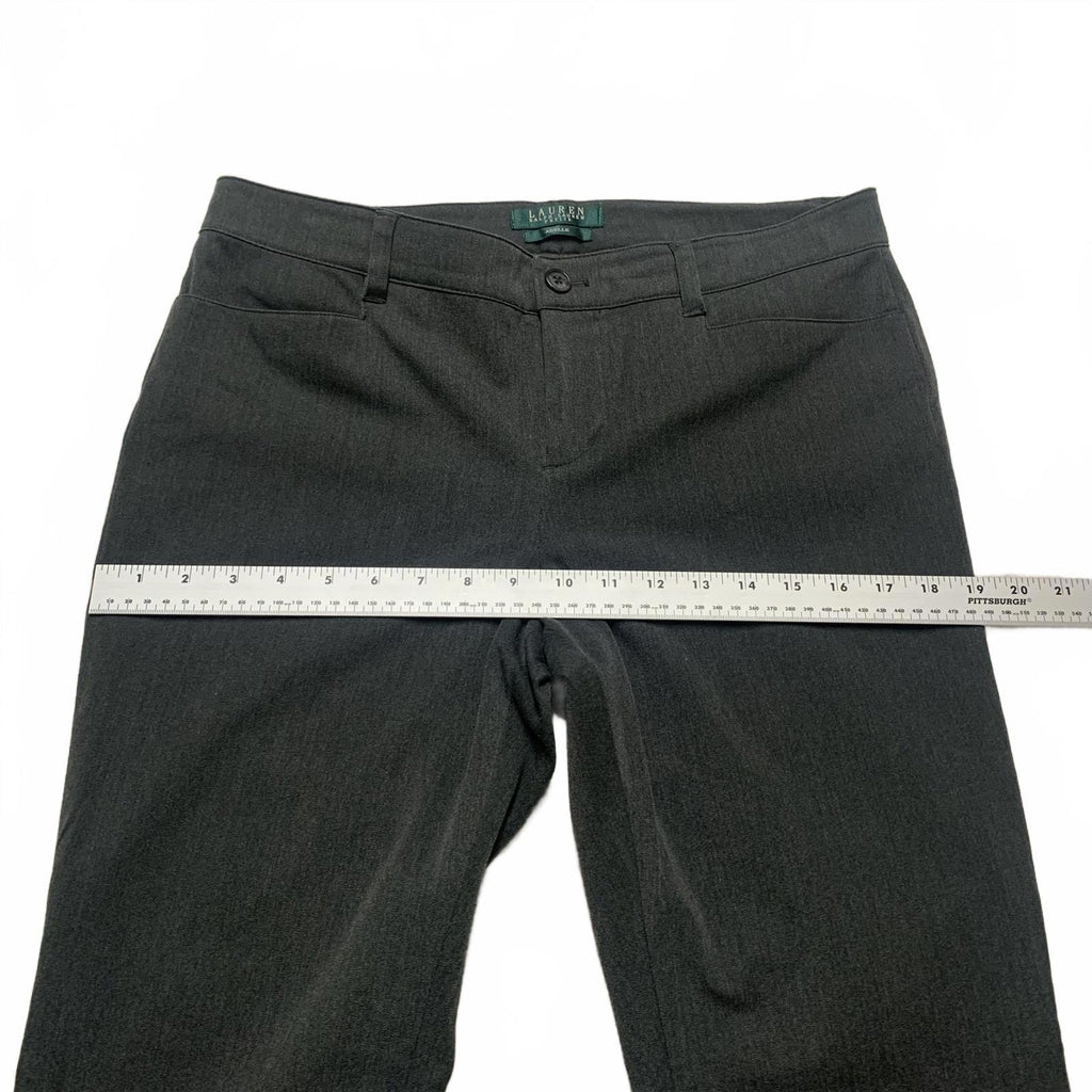 Lauren Ralph Lauren Womens Sz 10 Petite Gray Adelle Dress Pants Trousers W34x28