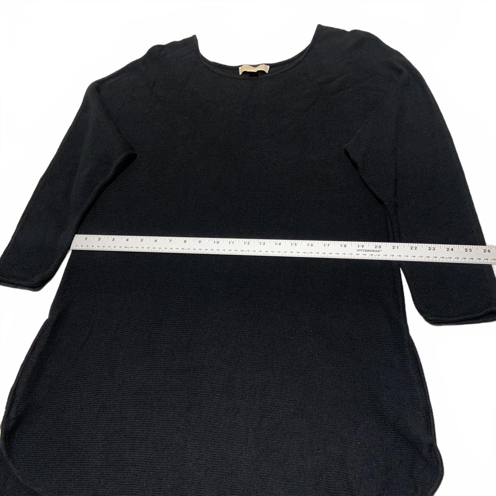 Michael Kors Women's Black Plus Size 1X  Knit Top Tunic Sweater High Low Hem