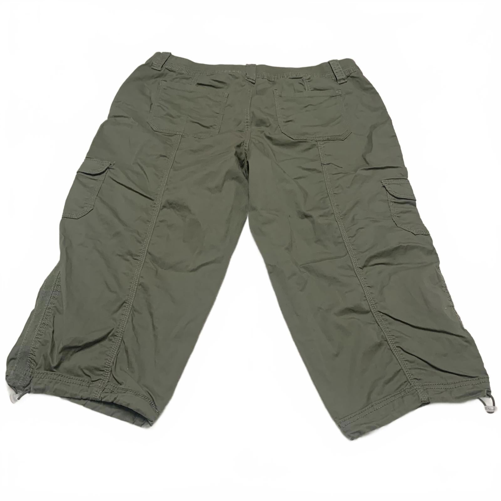 Style & Co. Women's Size 16 Olive Green Cargo Capris Pants W37 Stretch