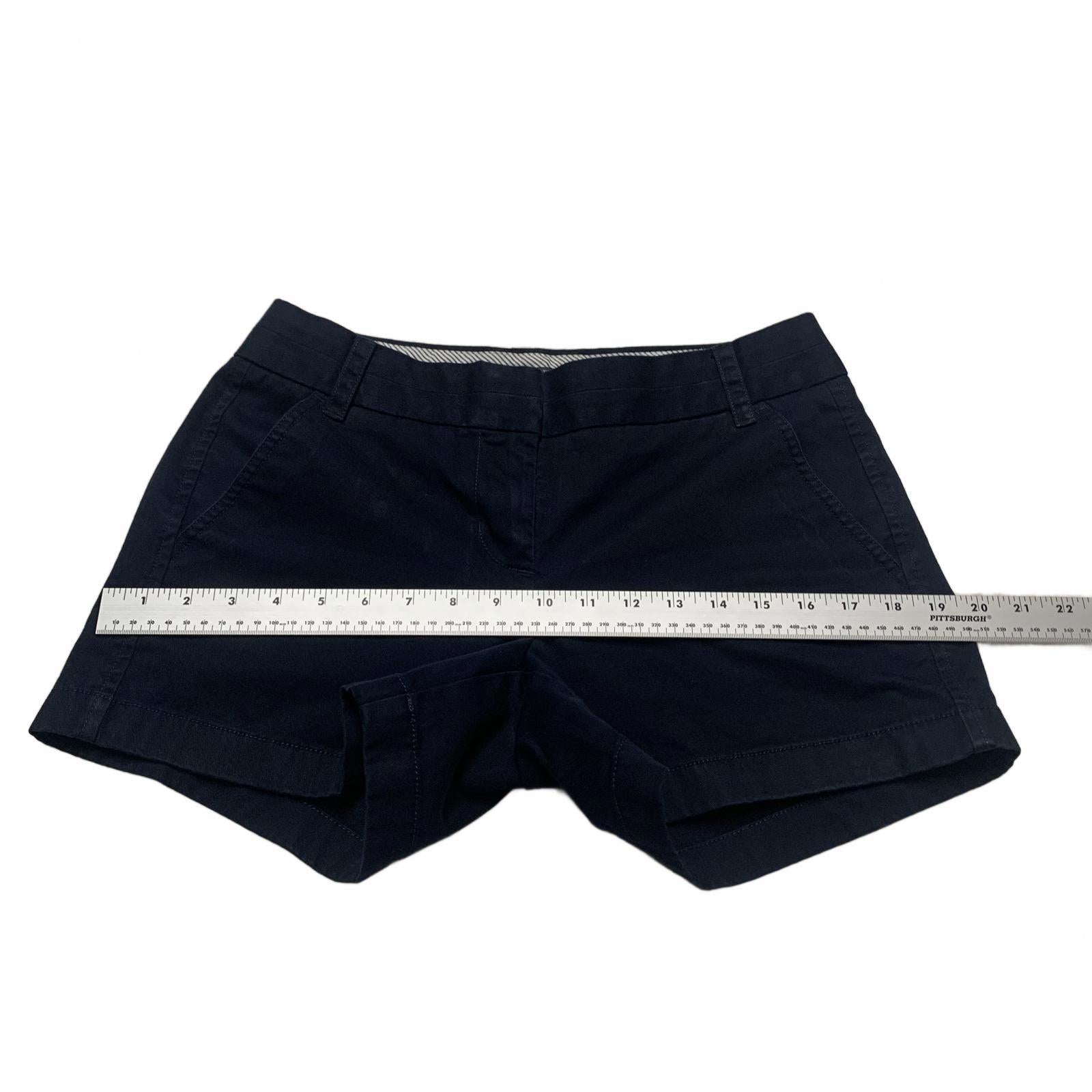 J.Crew Womens Chino Shorts Sz 2 Navy Blue W30.5 Cotton