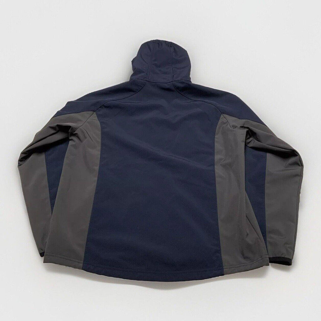 Landway Men's Medium Navy/Gray Hood Soft Shell Full-Zip Fleece Lined Golf Jacket
