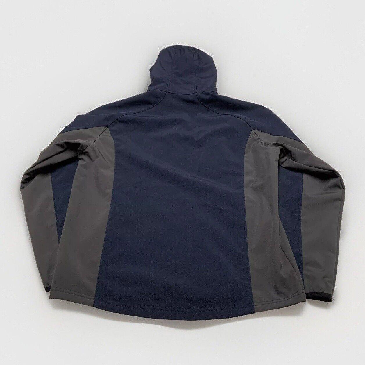 Landway Men's Medium Navy/Gray Hood Soft Shell Full-Zip Fleece Lined Golf Jacket