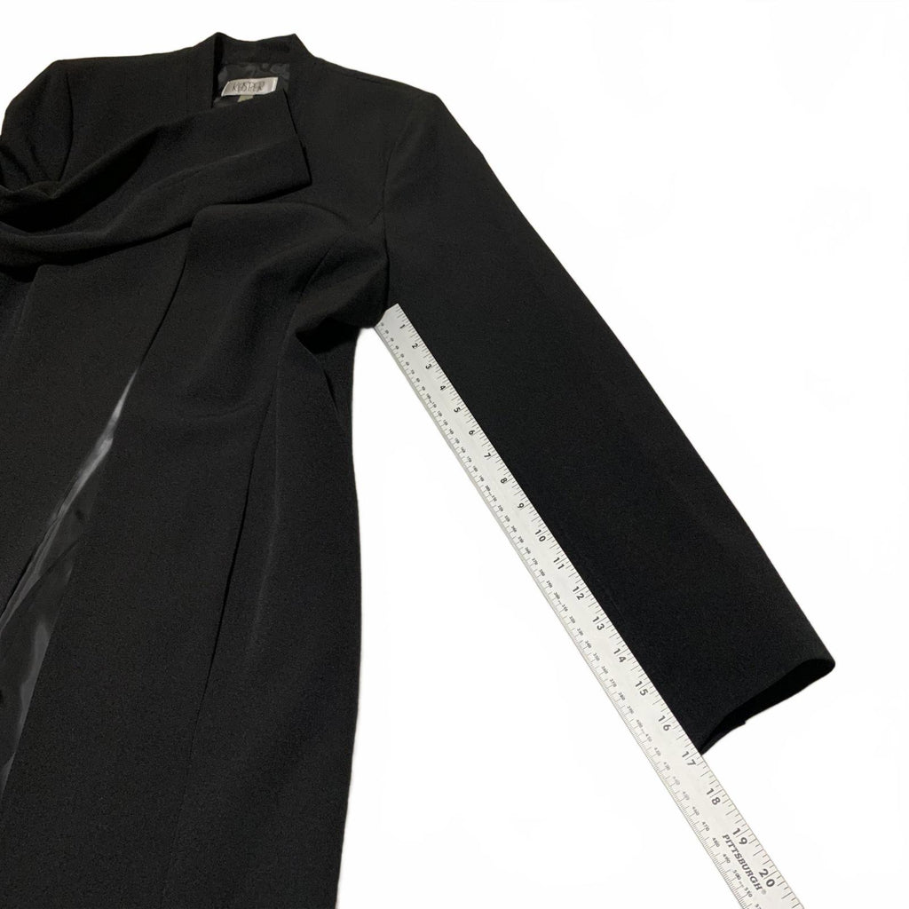 Kasper Women's Black Open Front Blazer Jacket Size 12 Lined Career Work Office