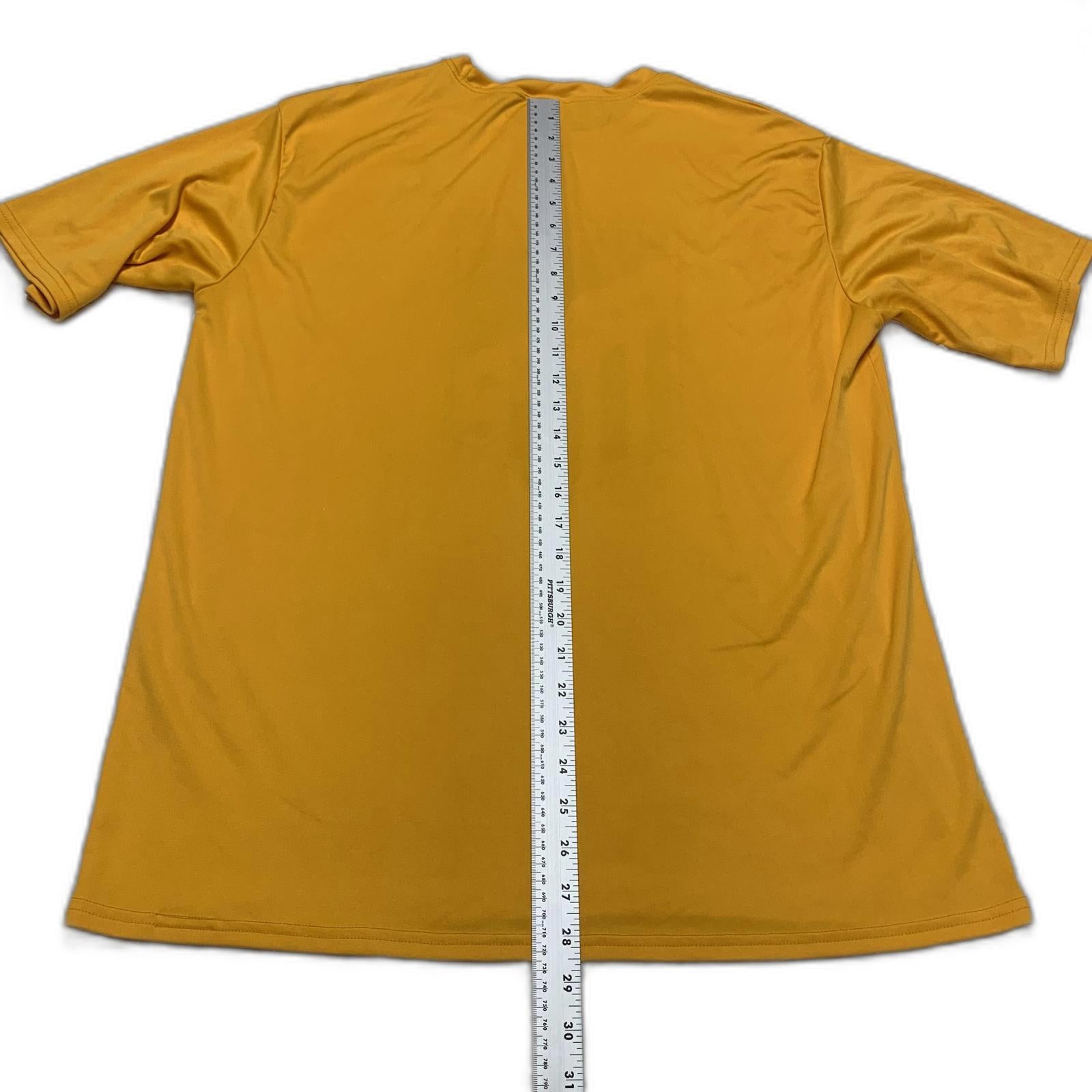 Port & Company Mens Size Large Yellow District 5 Hockey Captain's Tee Shirt