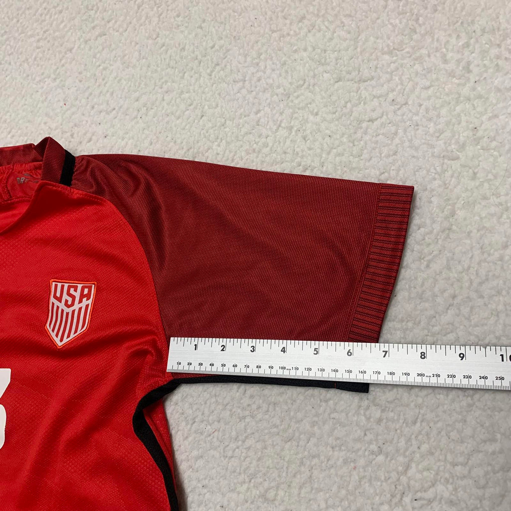 Nike USA Women's Soccer Jersey Size 26 Red Black Morgan #13 Dri-FIT Technology