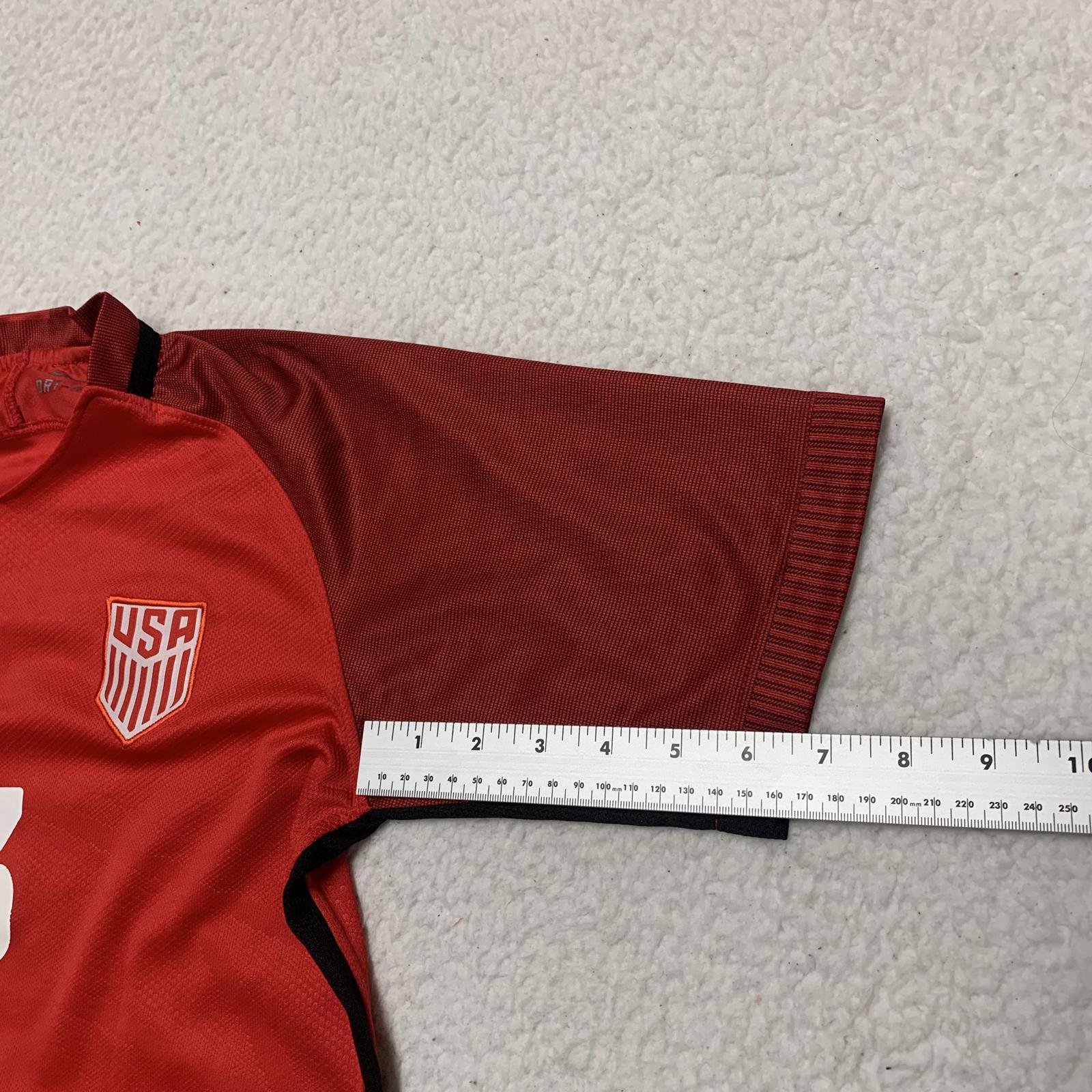 Nike USA Women's Soccer Jersey Size 26 Red Black Morgan #13 Dri-FIT Technology