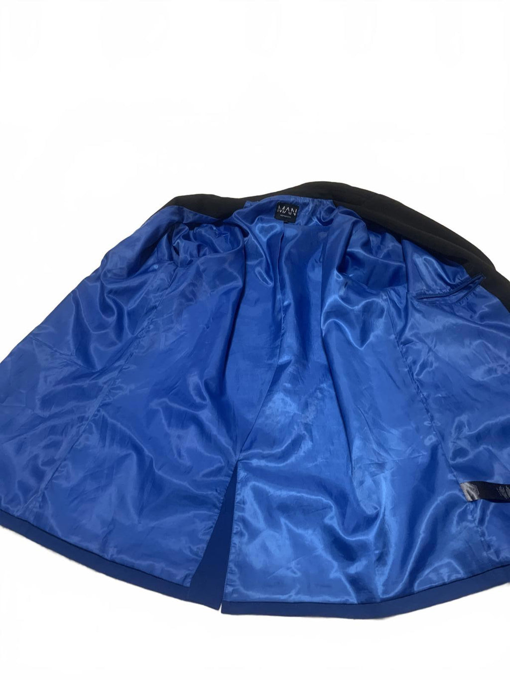 Blazer cruzado azul rey con botones plateados para hombre boohooMan talla 38