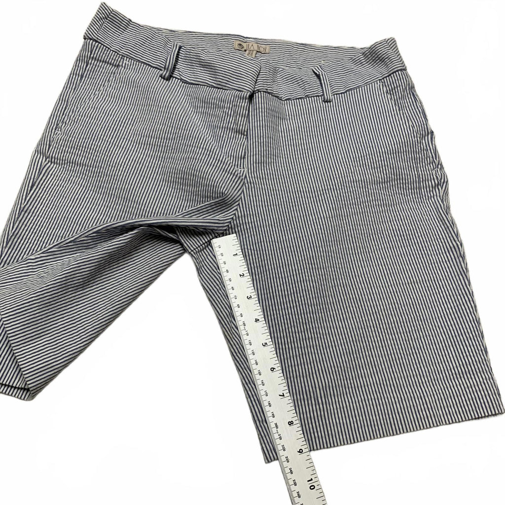 VTG Lila Rose Womens Striped Bermuda Stretch Shorts Sz 10 W32