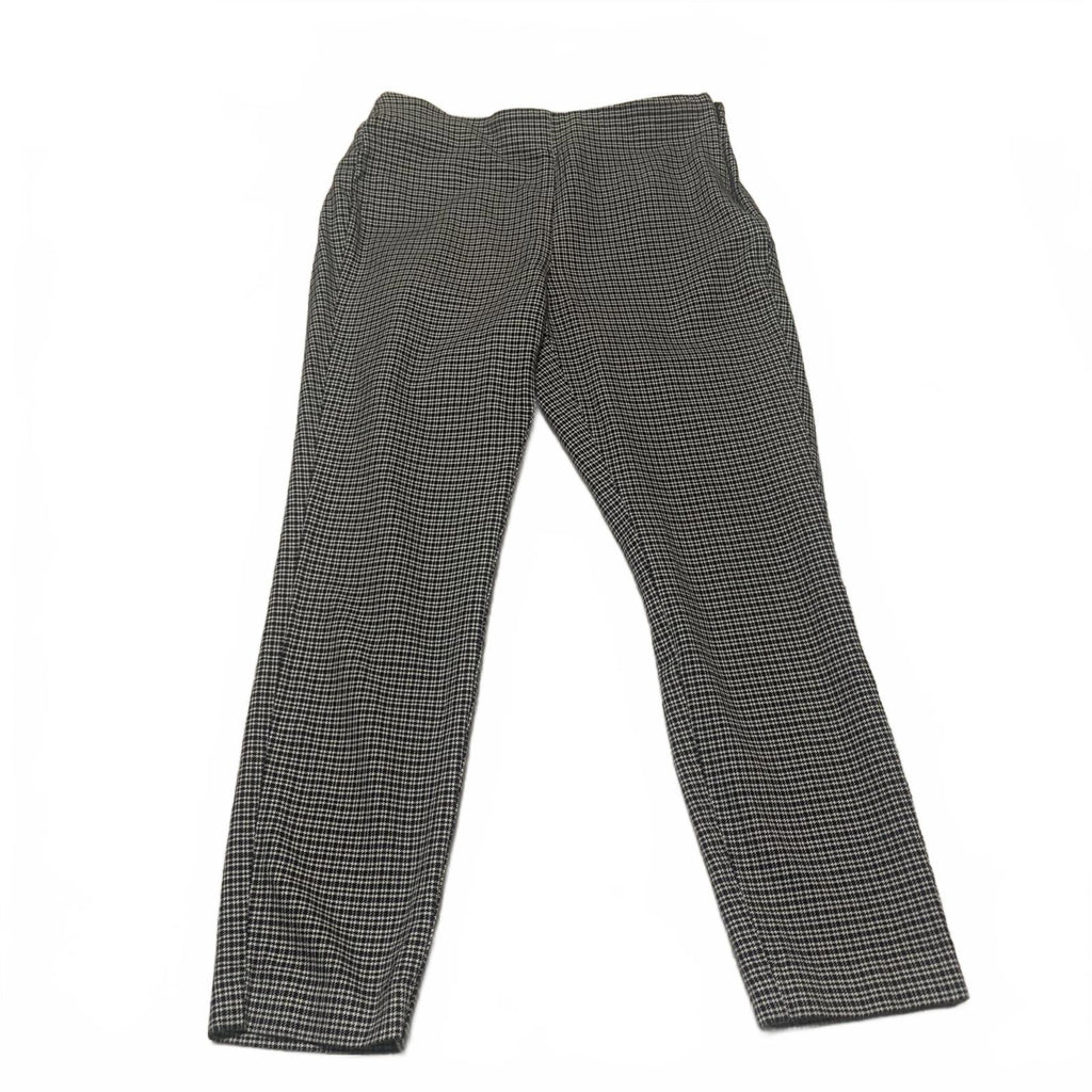 LOFT Women's Dress Pants Size 8 Black White Checkered Pattern Curvy Skinny