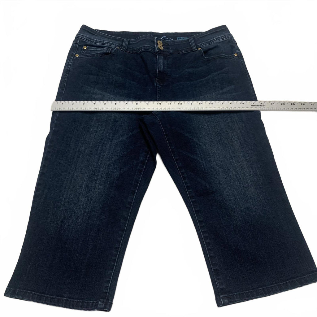 INC International Concepts Women's Jeans Sz 12  Cropped Skinny Leg W 34 x 17 L