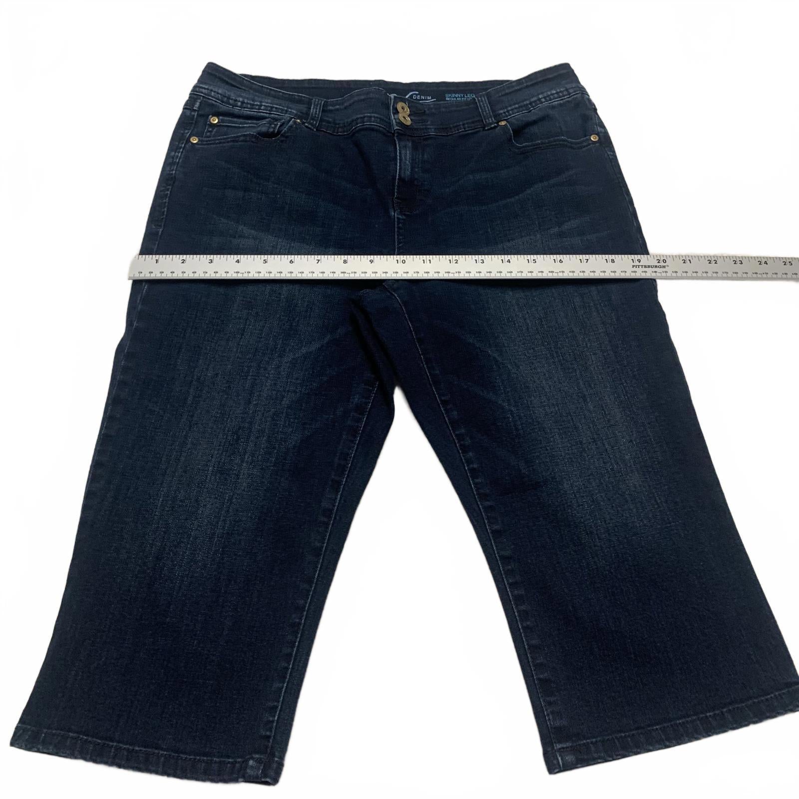 INC International Concepts Women's Jeans Sz 12  Cropped Skinny Leg W 34 x 17 L