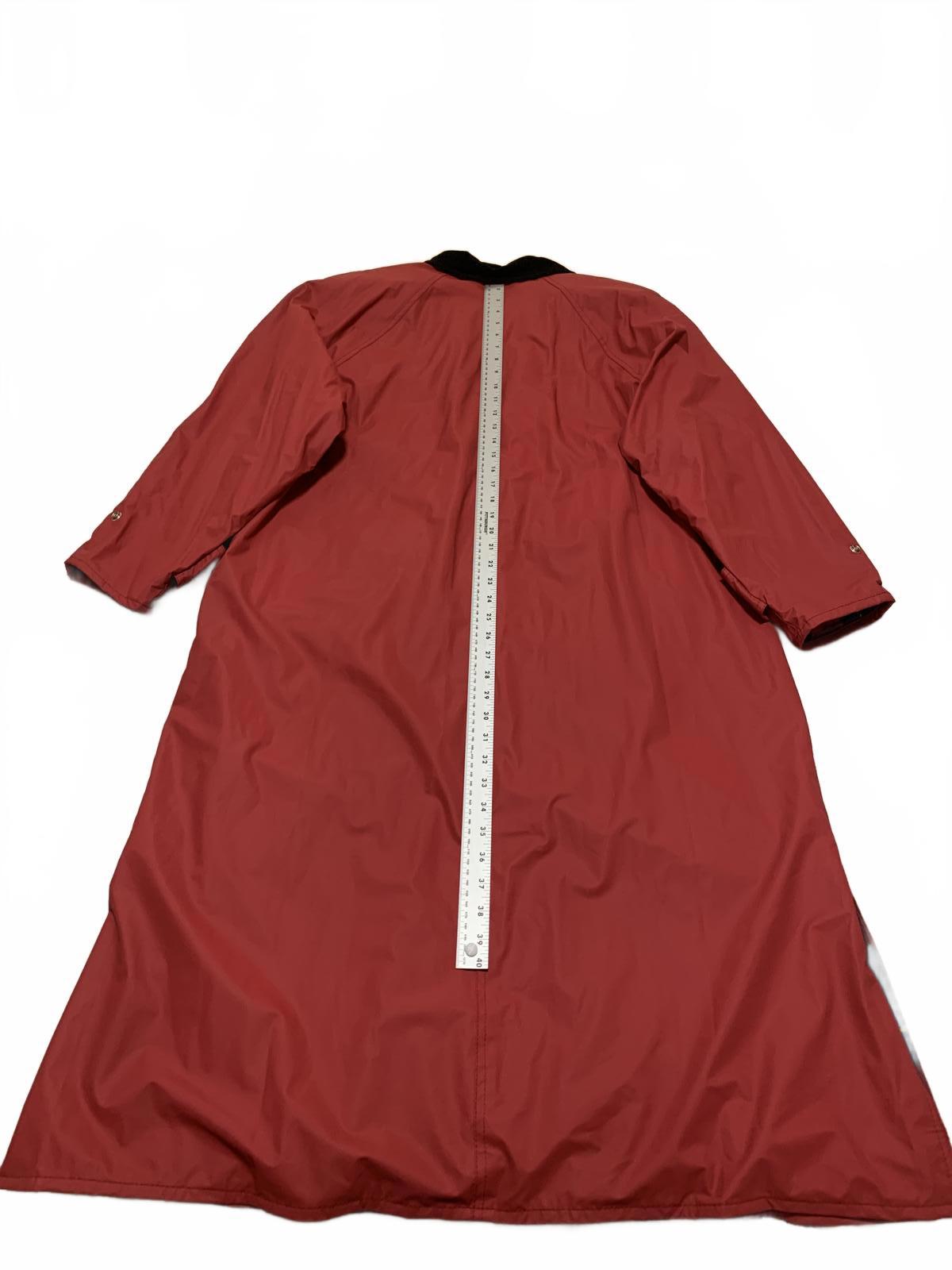 Vintage Misty Harbor Women's L Red Casual Rain Jacket Plaid Pattern PVC shell