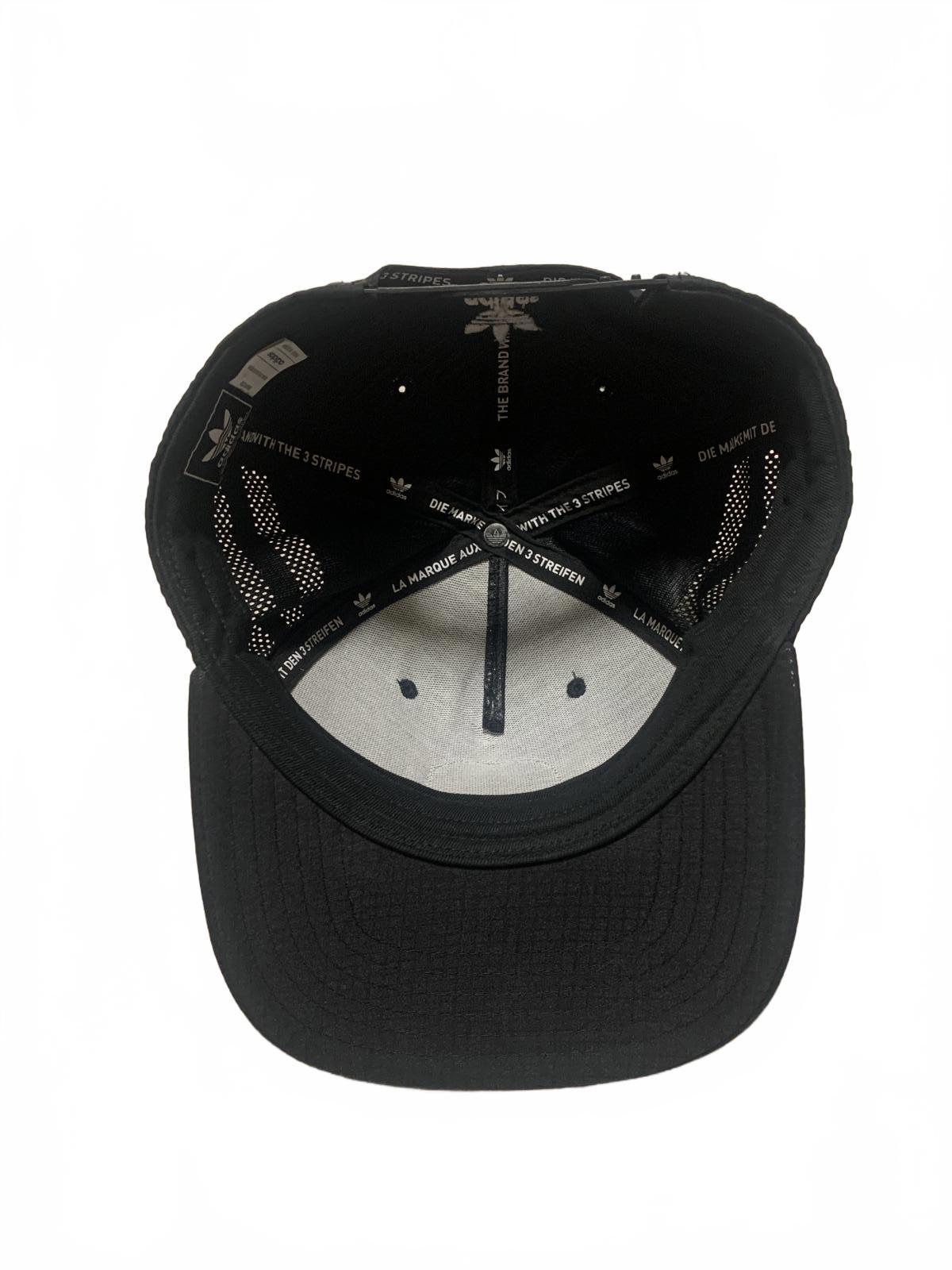 Adidas Mens OSFA Black Baseball Cap Logo Patch
