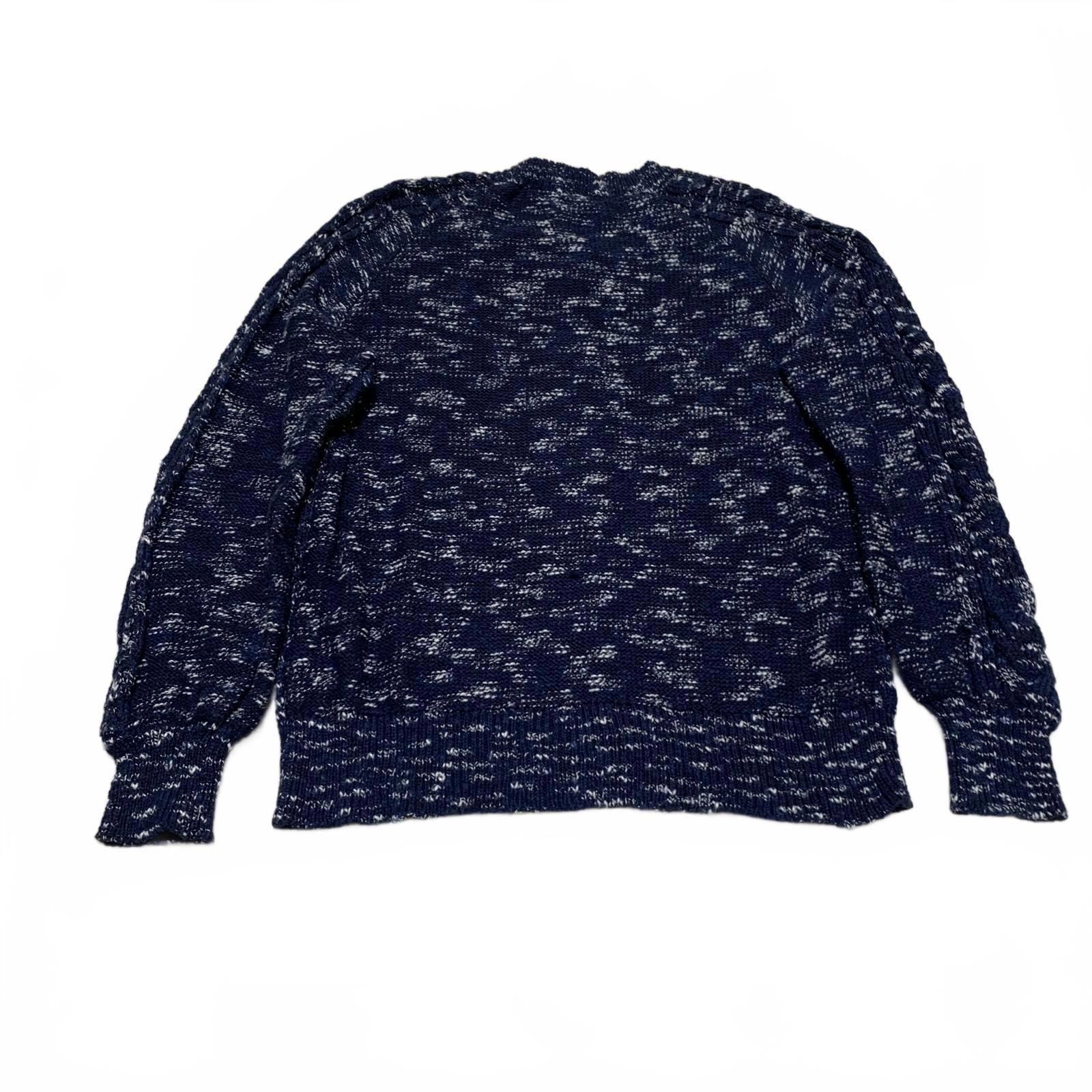 Time and True Women's Size X Large 16-18 Navy Blue Button Up Cardigan Sweater