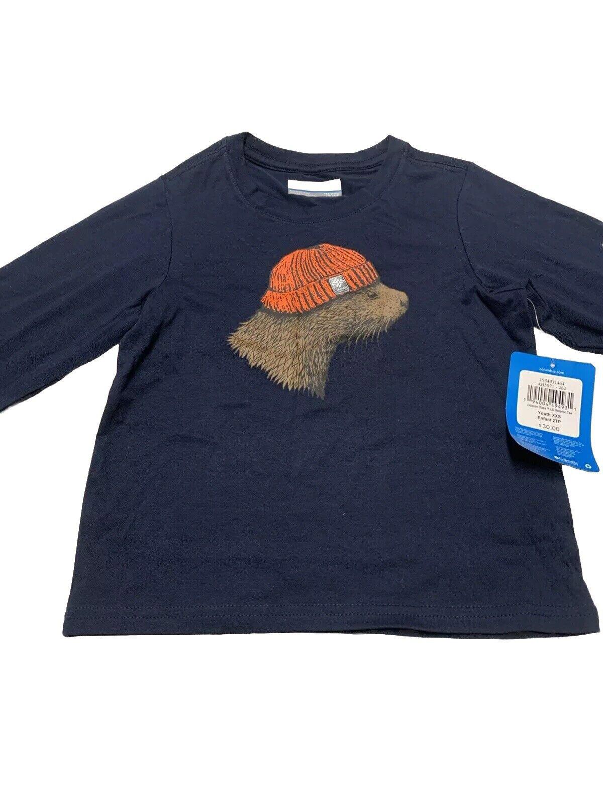 Columbia Kids Youth XXS Navy Blue Dobson Pass Graphic