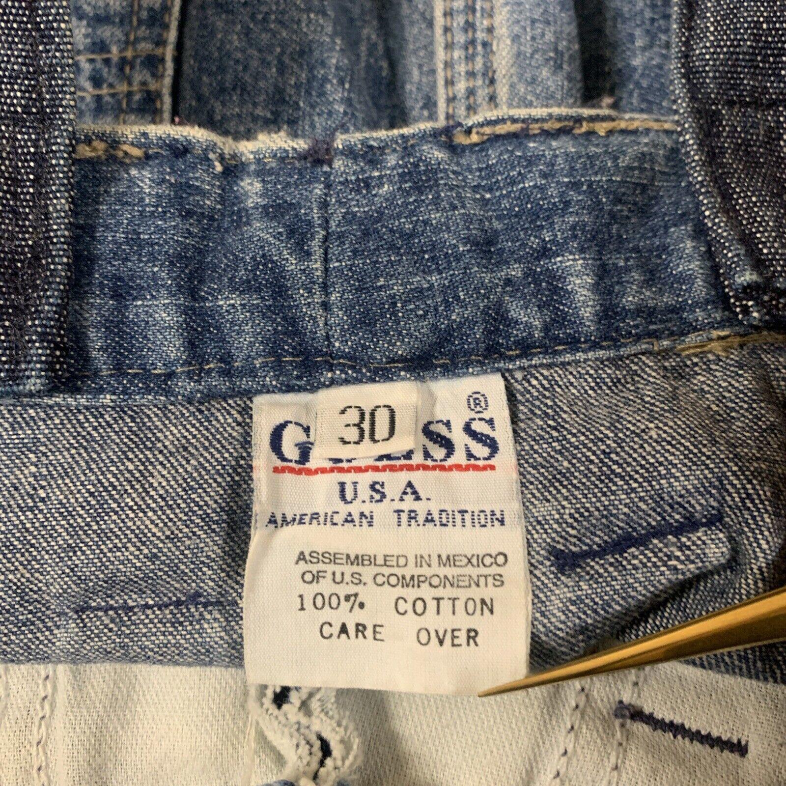 Guess Jeans Authentic Indigo Denim Tote Youth Shoulder Bag Handcrafted Vintage