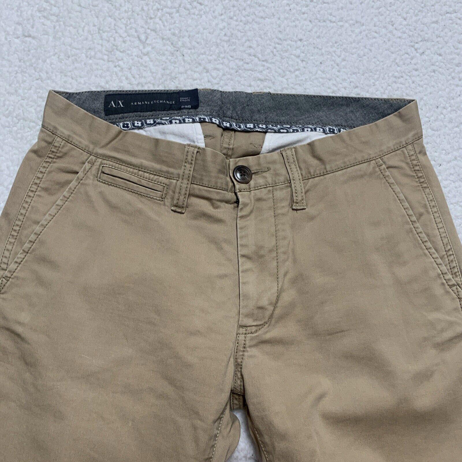 A/X Armani Exchange Men's Size 29R Cotton Skinny Chino Style Straight Leg