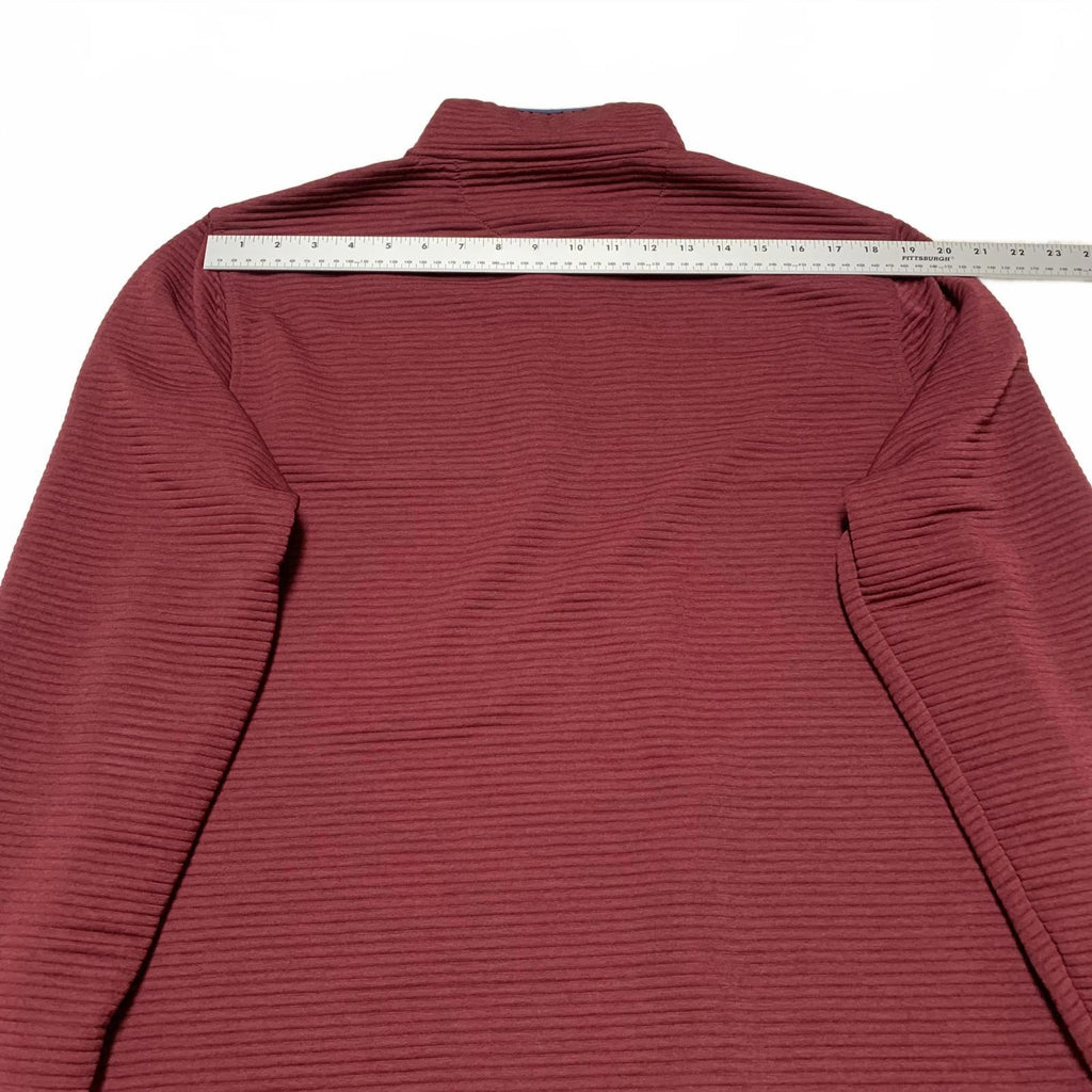 J.Crew Men's Size Large Authentic Fleece Burgundy  Pullover Jacket