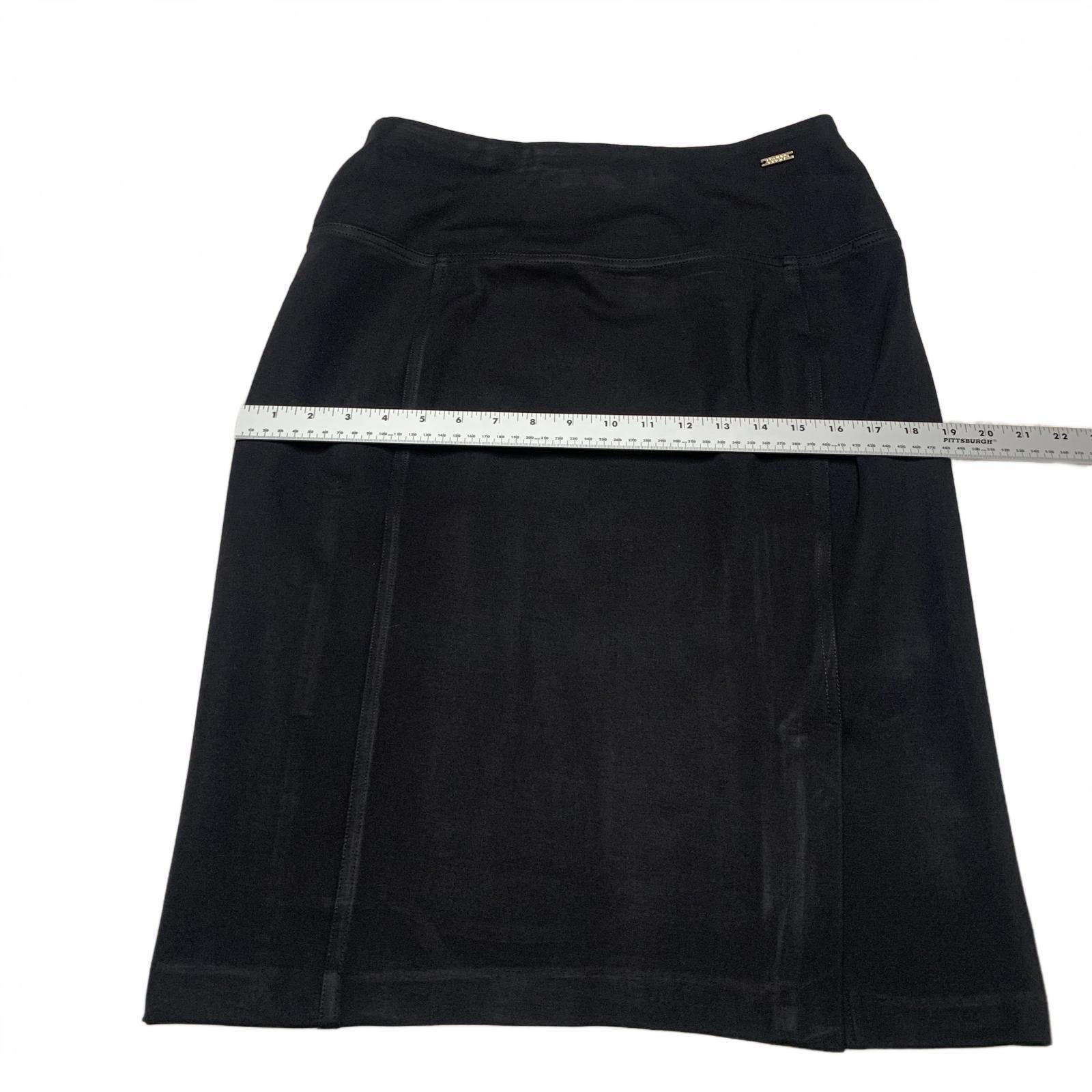 Ivanka Trump Womens Black Elegant Pencil Skirt Stretch 30" Waist Pull On
