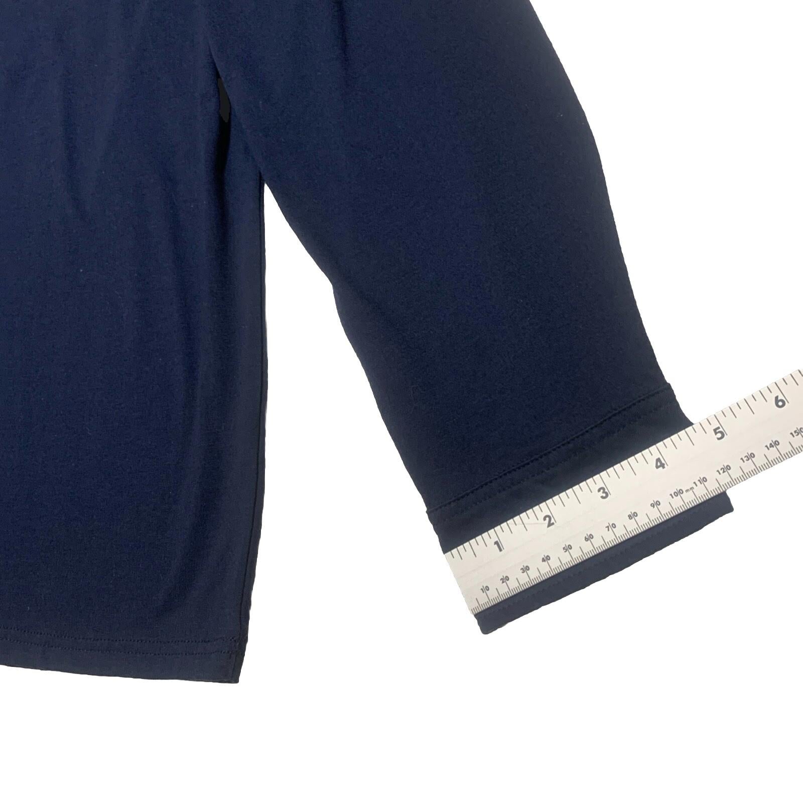 Coofandy  Men's  XXL Navy Blue Long Sleeve Polo Plaid Collar Pocket