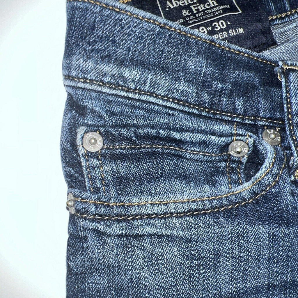 Abercrombie and Fitch Jeans W29 L30 Blue Super Slim Stretch