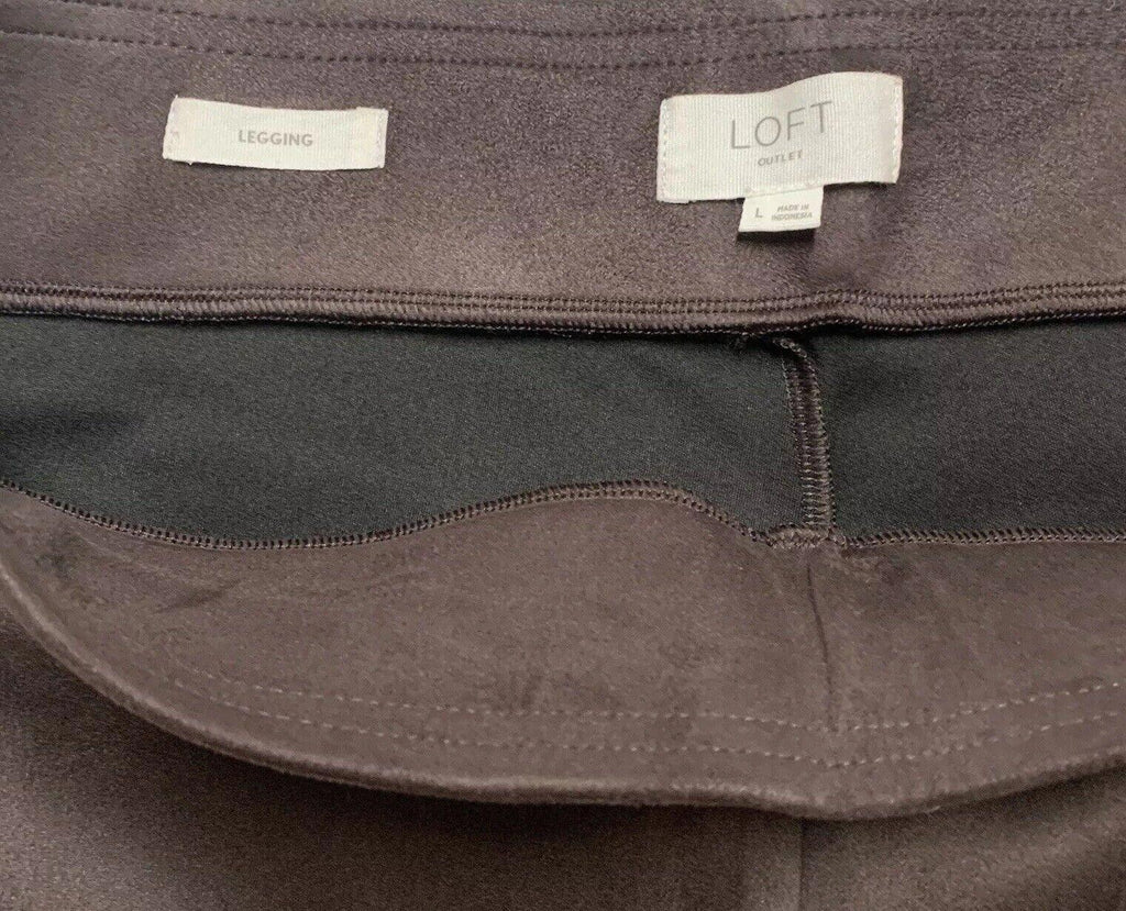 LOFT Outlet Women's Sz L Brown Pull-On Legging Slacks Stretch Pants
