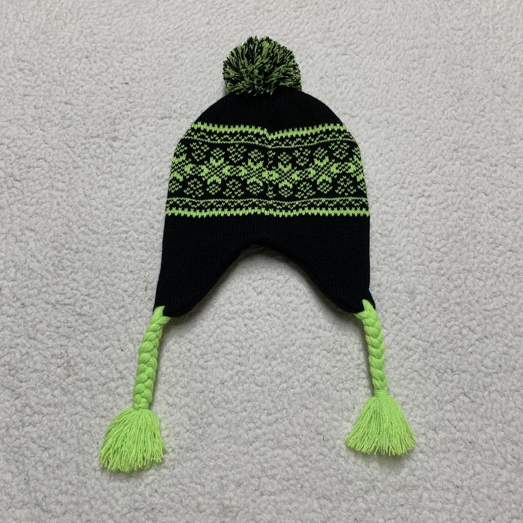 Weatherproof Youth One Size (8/20) Beanie Pom Pom Hat Braided Ear Flaps