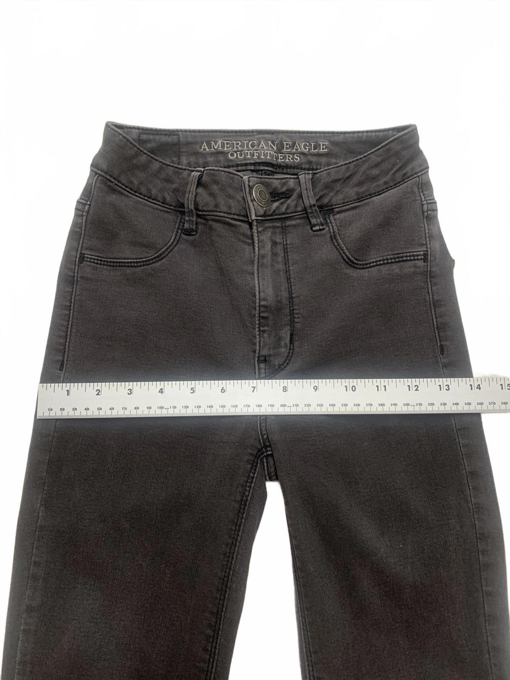 American Eagle Outfitters Women's Jeans Sz 00 Off Black Skinny Stretch  22 x 28