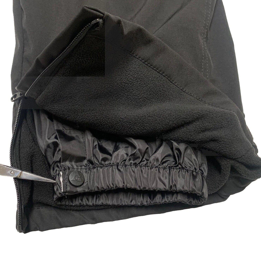Gerry Snow Ski Pants  Black XL EG Fleece Lined Stretch Pockets Adjustable Waist
