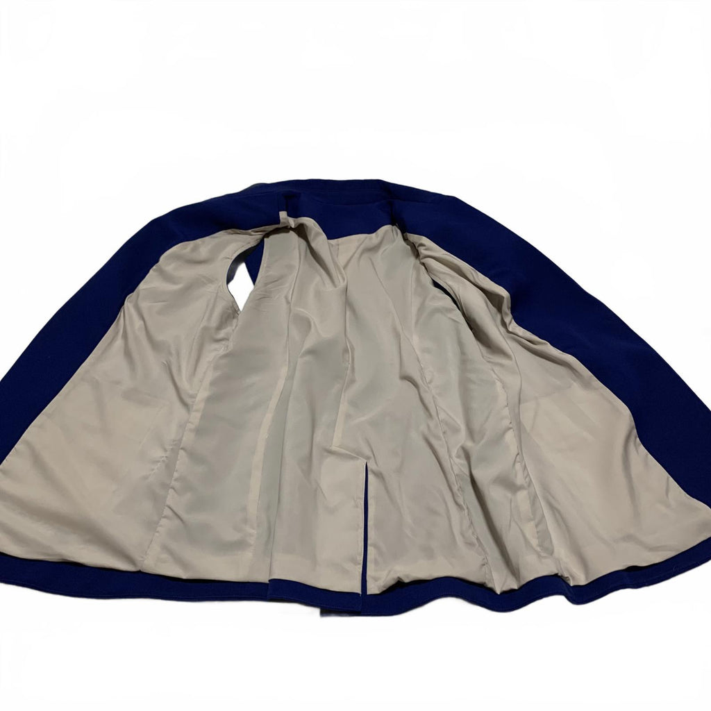 Tailored Women's Sleeveless Lined Royal Blue Blazer Jacket