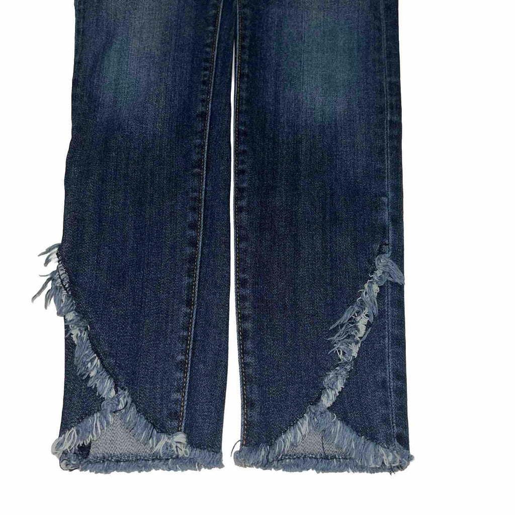 VIGOSS Marley Skinny Jeans Women's 25 X 26 Blue Distressed Mid Rise Denim