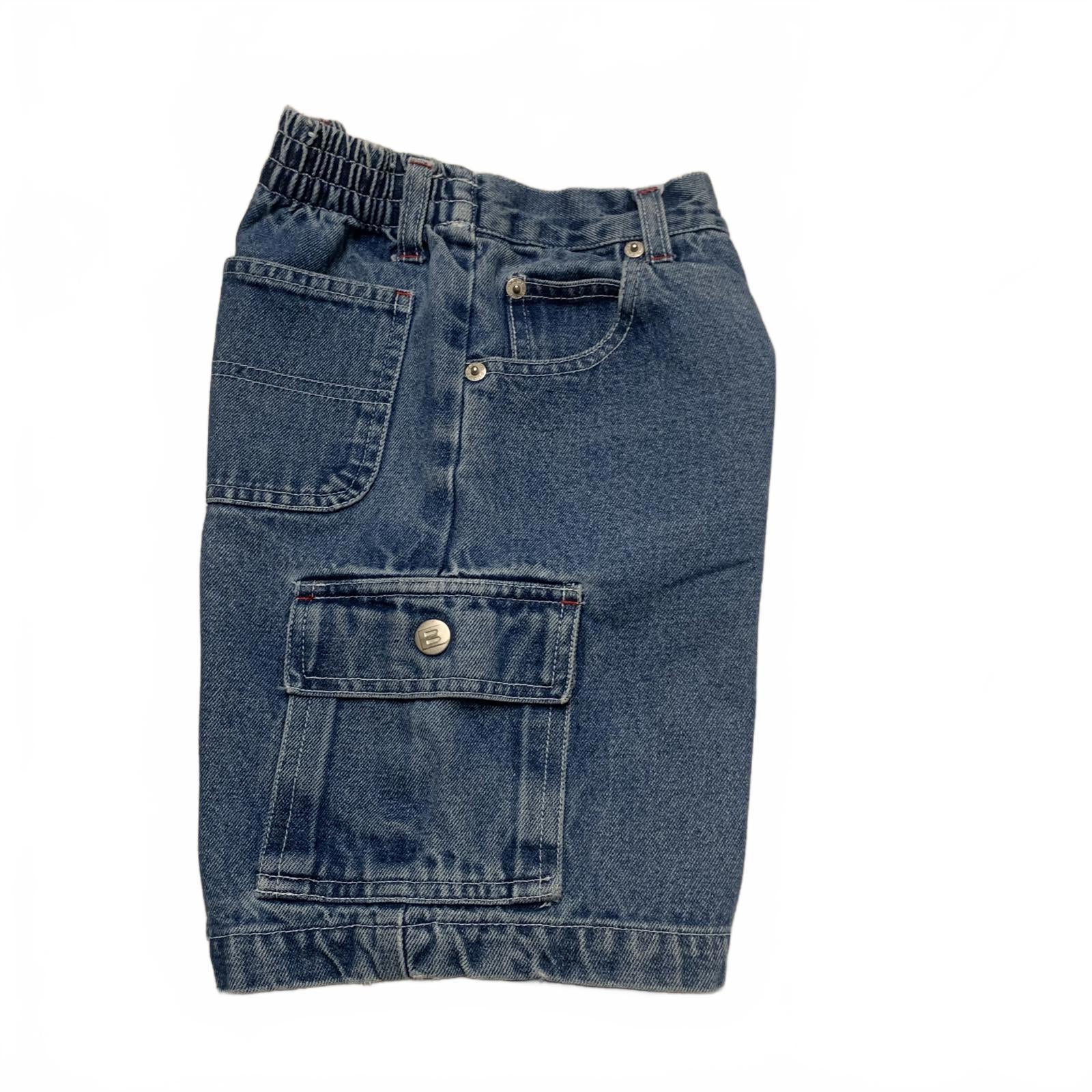 Badge Boys Jeans Sz 6 Blue Stretch Cargo Denim Shorts Cotton W21